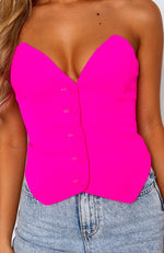 Set On You Bustier Hot Pink