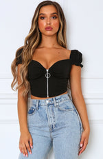 What About Love Crop Black