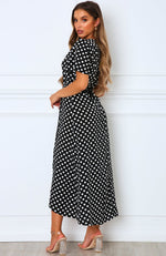 Notes On Paris Maxi Dress Black Polka Dot