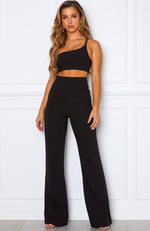 Tutti Fruity One Shoulder Crop Black