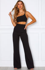 Tutti Fruity One Shoulder Crop Black