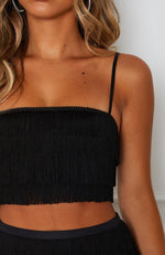 Elevate Crop Black