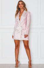 Glow Girl Blazer Dress Baby Pink