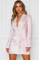 Glow Girl Blazer Dress Baby Pink