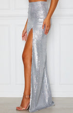 Headlining Maxi Skirt Silver