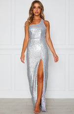 Set The Tone Maxi Dress Silver