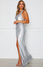 Set The Tone Maxi Dress Silver