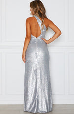 Set The Tone Maxi Dress Silver