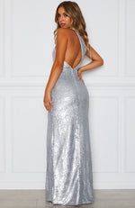 Set The Tone Maxi Dress Silver