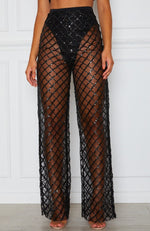 Lay Low Glitter Pants Black