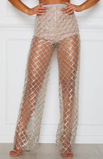 Lay Low Glitter Pants Silver