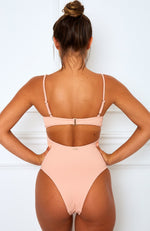 Mermaid One Piece Peach Rib