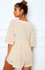 Palm Bay Playsuit Oatmeal