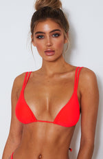 Santa Monica Bikini Top Coral