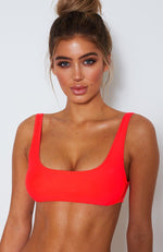 Flamingo Bikini Top Coral