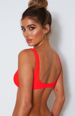 Flamingo Bikini Top Coral