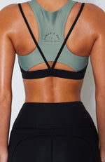 Sezzy Luxe Sports Bra Black/Olive