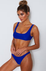 Flamingo Bikini Top Electric Blue