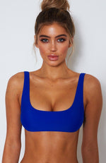 Flamingo Bikini Top Electric Blue