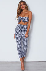 Top It Off Set Black Gingham Print