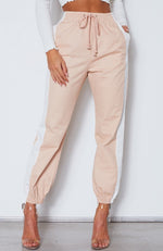 For The Girls Cargo Pants Pink/White