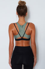 Sezzy Luxe Sports Bra Black/Olive