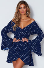 Starry Night Dress Spot On Navy