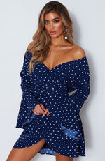 Starry Night Dress Spot On Navy