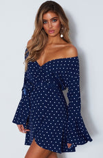 Starry Night Dress Spot On Navy