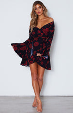 Starry Night Dress Russian Rose Black