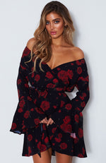 Starry Night Dress Russian Rose Black