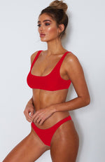 Flamingo Bikini Top Red