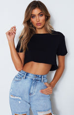 Lush Life Crop Black