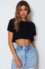 Lush Life Crop Black