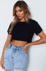 Lush Life Crop Black