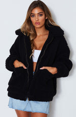 Downtown Teddy Jacket Black