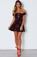 Something About You Dress Russian Rose Black