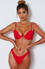 Catalina Bikini Top Red