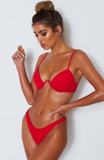 Catalina Bikini Top Red