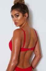 Catalina Bikini Top Red