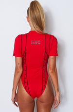 Deep End One Piece Red