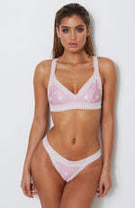 Chi Chi Bikini Top Pink Star Print