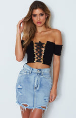 Rockettes Knit Crop Black