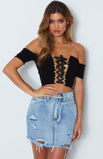 Rockettes Knit Crop Black