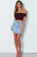 Liberty Knit Crop Sangria