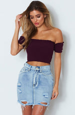 Liberty Knit Crop Sangria