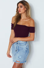 Liberty Knit Crop Sangria