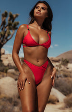 The Baddest Bikini Top Red