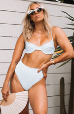 Haven Bikini Top Baby Blue Rib