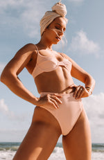 Haven Bikini Top Peach Rib